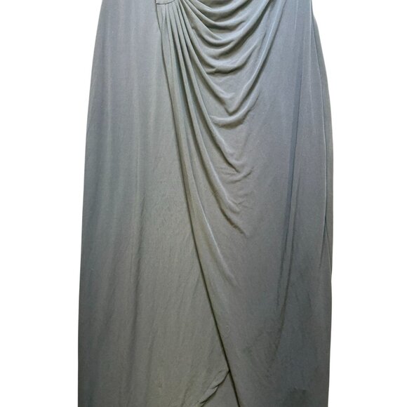 Connected Apparel Womens Lace & Draped Maxi Evening Dress 18W Navy Blue - Picture 5 of 16